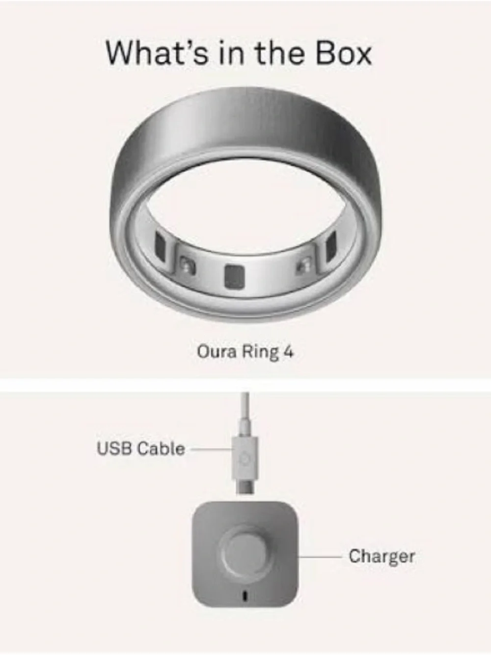 Oura - Ring 4 - Smart Ring Size 6 Fitness Ring - Silver Activity Tracker